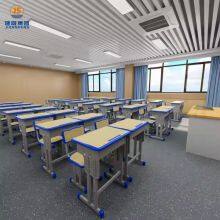 School Furniture Classroom Desks and Chairs Student Height Adjustable Table and Chair Set thumbnail-2