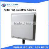 Long Range Passive Rfid Tag Reader Uhf Epc Gen2 / Linear Polarization 12dbi High Gain Rfid Antenna
