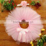 Best Birthday Gift Pink Fluffy Chiffon Flower Tutu Party Baby Kids Picture Skirt Wholesale thumbnail-1
