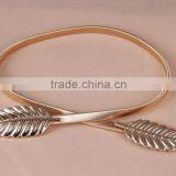 Best Deal 2016 Women Fashion Metal Leaves Cummerbund Elastic Casual Joker Waist Belt thumbnail-6