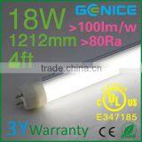 High Luemen Effeciency T8 Led Tube 4 Foot 18 Watt 90-270V AC thumbnail-1