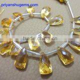 Citrine Faceted Elongated Pyramid