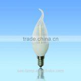 230V led candle plastic E27 E14 Base 4W 2835SMD High Lumen C37 LED Candle Bulb