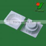 GRHEN Supply Pulp Molded 1 Bottle Folded Rice Wine Trays,Biodegradable Rice Wine Bagasse Pulp Packaging Tray thumbnail-3