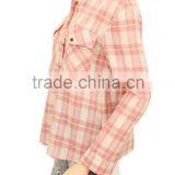 2016 100% Cotton Woman Clothing Oem Long Sleeve Plain Checked T-shirt Manufacturing China thumbnail-6