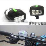 3 Led Bicycle Headlights Bicycle Horn Multifunctional Bike Lights With a Trumpet thumbnail-1