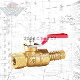 Brass Mini Straight Gas Ball Valve With Hose Union