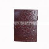 Petal Design Embossed Leather Journal With Metal Lock thumbnail-2