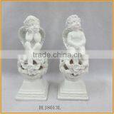 White Sitting Resin Angel Figurines Decoration