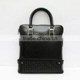 Special Design Men's Black First Layer Lambskin Leather Multifunctional Zipper Briefcase thumbnail-1