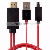 HDTV cable for galaxy phone 1080P MHL to HDM I cable for Samsung Galaxy S4 i9500 11pin to HDM I