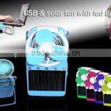 Solar Rechargeable Fan With LED Lighting