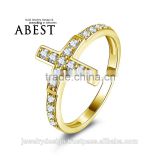 Hot Sell Real 10K Yellow Gold Micro Pave Sona Synthetic Simulated Diamond Engagement Wedding Ring Women's Fashion Jewelry Ring