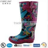 (CH-W137) Woman Boot UK Style Rubber Rain Boots