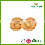 Hot Selling S-curved Wood Bamboo Food Tray thumbnail-3