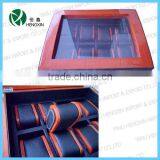 Fashion Watch Box Leather Having 8 Small Pillows Acrylic Window Showing Watches Handmade Leather Watch thumbnail-1