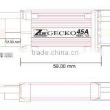 Speed Controller 45A 5.0V 6.0V Adjustable/5A BEC Output 2-6S Lipo Gecko 45A SBEC 8A ESC thumbnail-4