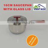 8pcs Modern Kitchen Design Stainless Steel Cookware Set With Red Silicon Handle / Kitchen Accessories/grey Salad Bowls With Red thumbnail-2