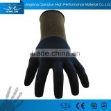 En388 sandy finish nitrile coated hand safety gloves