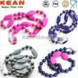 Silicone Teething Jewelry Use Color Colors for You Choice Necklaces Silicone Bead Teething thumbnail-3