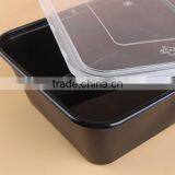 Black Takeaway Food Container With Cutlery 3 Compartment 1000ml thumbnail-3