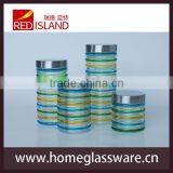 Wholesale 4 Size Glass Jars With Stainless Steel Lid for Food Storage thumbnail-4