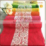 Wholesale Custom Lace Burlap Table Runner thumbnail-1