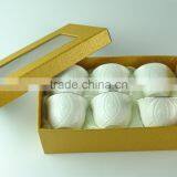 Wholesale White Ceramic Tea Cup Sets, 6 Pcs/set,with Color Box Paking. thumbnail-1