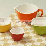 4Pcs Measuring Cups, Stoneware With Glazed Color thumbnail-1