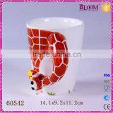 White Ceramic Giraffe Desgin Custom Coffee Mug thumbnail-2