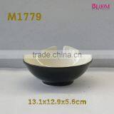 Colorful Bloom Ceramic Black Cereal Bowl thumbnail-1