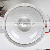 13" Round Ceramic Bakeware With Lid thumbnail-3