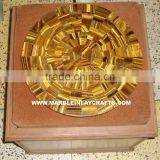Golden Yellow Tiger Eye Round Table Top thumbnail-1