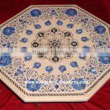 Marble Inlay Dining Table Tops, Marble Inlay Pietar Dura Table Top thumbnail-1