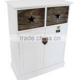 Oriental Furniture Vintage Antique Chinese Distressed Cabinet thumbnail-1