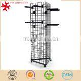 Black 3-Sided Gridwall Fixtures With Wheeled Bases thumbnail-2