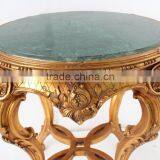 Baroque Style Round Table With Marble Top thumbnail-3