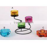 Hot Selling Colorful Glass Candle Holder thumbnail-1