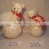 White Bear With Plush Finish SN11102 thumbnail-1