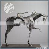 Life Size Metal Man With Horse Statue thumbnail-2