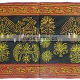 Traditionally Designed Hand Embroidery Work Indian Cotton Wall Hanging Mix Design Tapestry thumbnail-3
