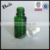 Shanghai Best Manufacturer Oil Glass Bottle 10ml 15ml 30ml 50ml Green Oil Glass Bottle With White Dropper thumbnail-2
