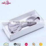 Custom Size Grey Ribbon Boys Mens Bow-tie With Alligator Clip thumbnail-5