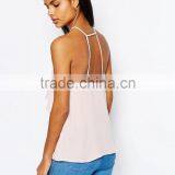 Halter Neck Ruffle Front Cami Tops thumbnail-2