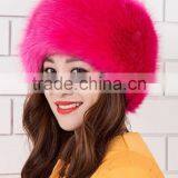 High-grade Winter/autumn Warm Thick Russia Mongolia Flat-topped Faux Fox Fur Hat thumbnail-2