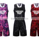 Newest Custom Short-sleeve Training Game Sublimation Digital printing Basketball Jersey Suits