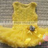 2017 New Design Boutique Baby Clothing Flower Girl Dress Comfortable Cotton Rose Dress Fashion Girl Party Wear Dress thumbnail-6