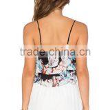 Cheap Women Floral Tops Spaghetti Strap Tank Top Manufacturer thumbnail-3
