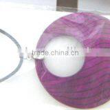 Natural Shell Pendant Necklace, With Color Painting, Inexpensive Jewelry thumbnail-1