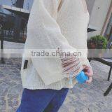 1-6 Years Wholesale 2017 New Fashion Winter Girls Knitted Sweater Ripped Solid Colors Girls Pullover Sweater (pick Size Color ) thumbnail-6